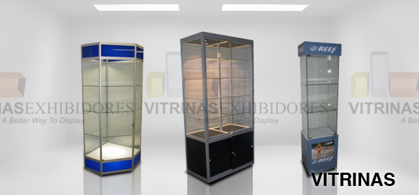 Vitrina alta de pared con cristal - Vitrinas, Mostradores, Aparadores, Exhibidores, Estanterias, Kioscos, Islas de Vitrinas, Carretas